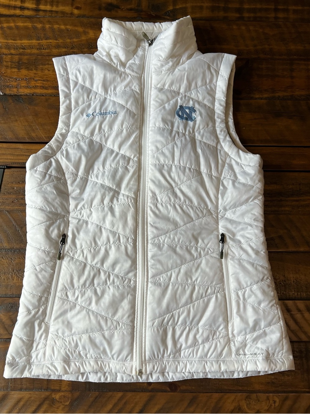 Columbia UNC Quilted Omni-Heat Jacket with Blue Accent